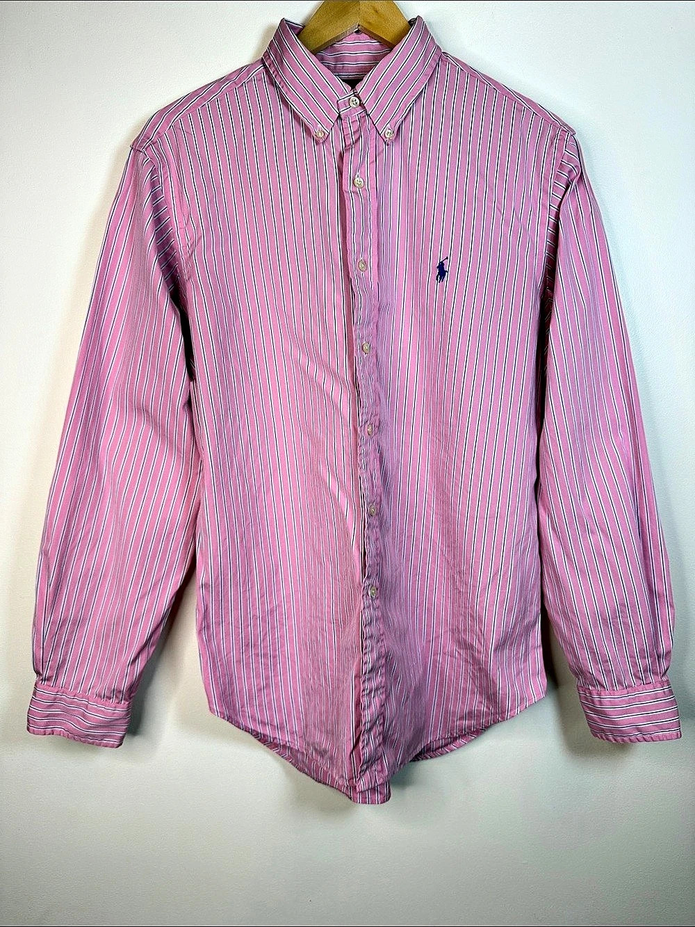 Polo Ralph Lauren Striped Oxford Shirt Men's Pink & Blue Size 16